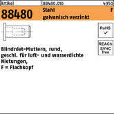 Blindnietmu. geschlossen St.Zn Flako / 0, 5 - 3, 0 - Geschlos. Blindnietmu.