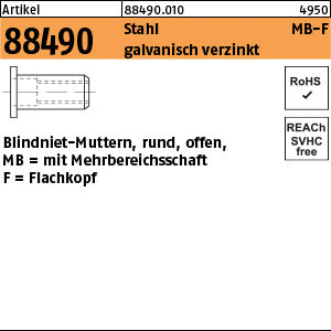 Mehrbereichsblindnietmu. Stahl FLAKO / 0, 5 - 6, 0 - Mehrbereichsblindnietm