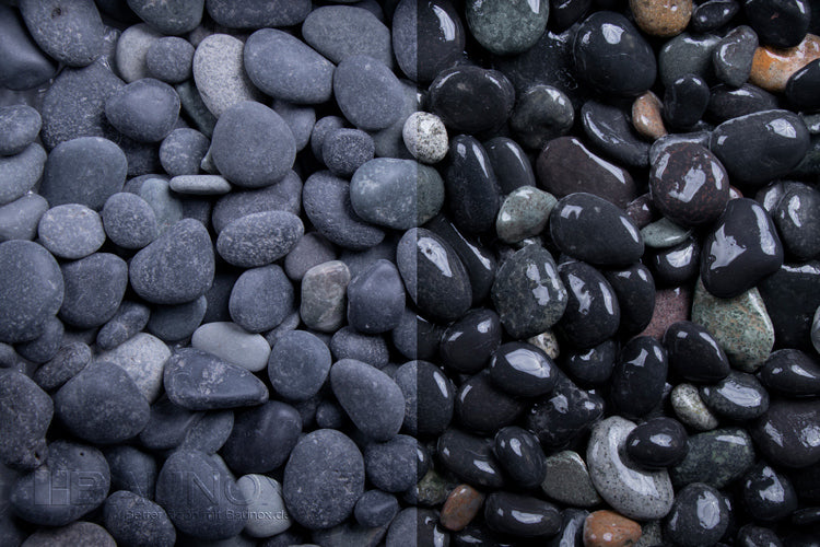 Zierkiese / Kieselsteine - Black Beach getrommelt