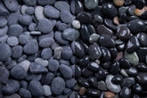 Zierkiese / Kieselsteine - Black Beach getrommelt