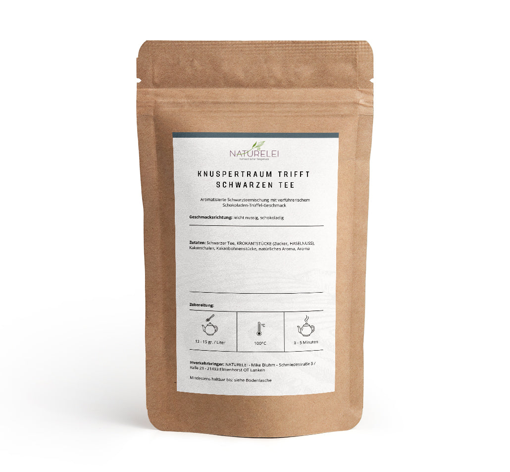 Knuspertraum trifft schwarzen Tee
