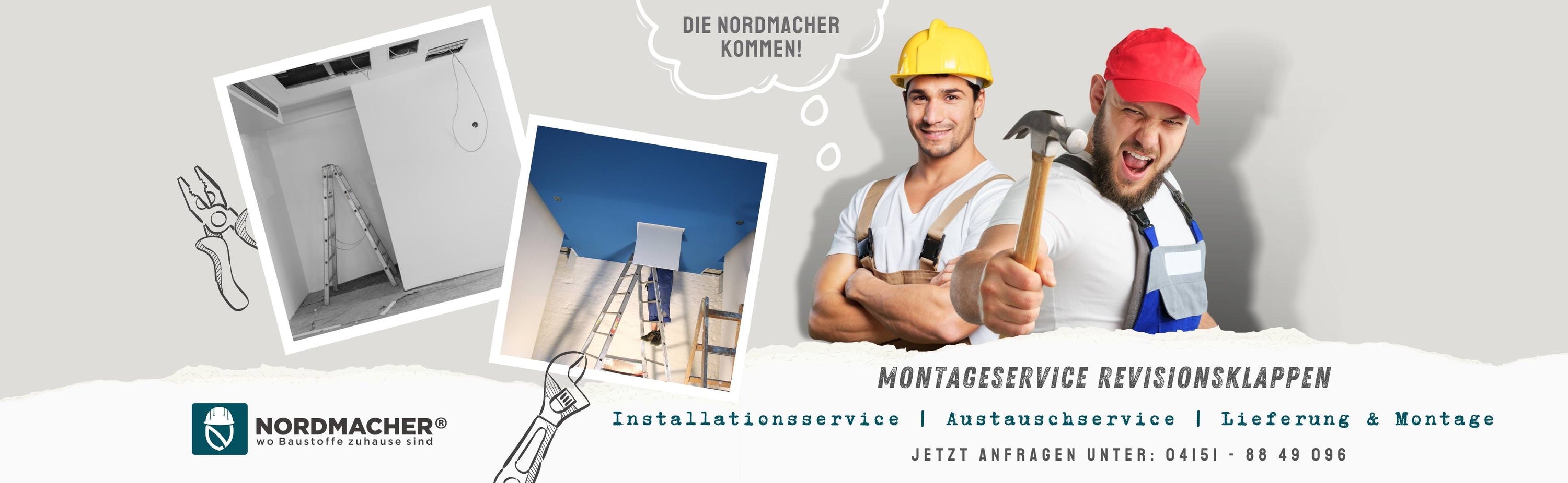 Nordmacher Montageservice | Handwerker für Bauwerksabdichtungen, Revisionsklappen und Brandschutzklappen
