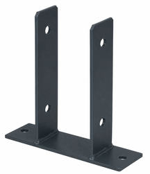 U-Pfostenträger Typ345 feuerverzinkt zum Aufschrauben 101x200mm