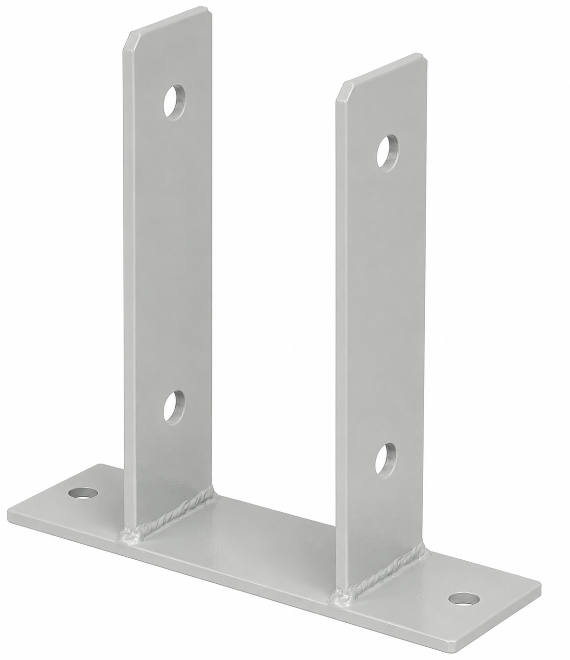 U-Pfostenträger Typ345 feuerverzinkt zum Aufschrauben 101x200mm