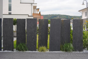 Sichtschutzplatte / Trittplatte Schiefer - Nero - H: 250 x L: 25 x B: 4-7 cm