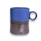 Teebecher "Miham", blau/kupfer, Steingut - 360ml