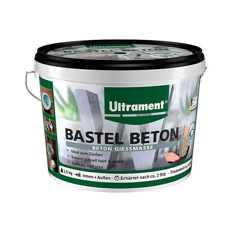 Ultrament - Bastel Beton - gießfähig - hellgrau oder weiß - versch. Größen
