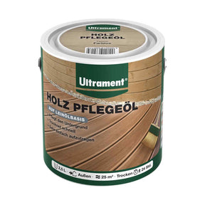 Ultrament Holz Pflegeöl - 2,5 Liter - für Harthölzer - versch. Farben