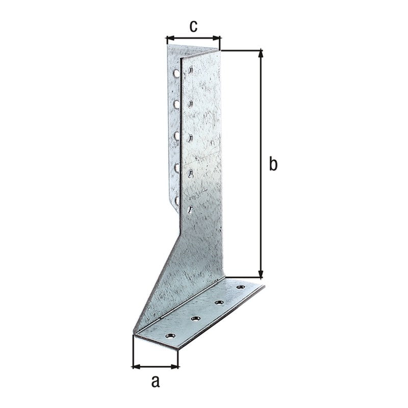 Balkenschuh Typ A links 25 x 140 mm sendzimirverzinkt links – 2 mm Stahl, zweiteilig