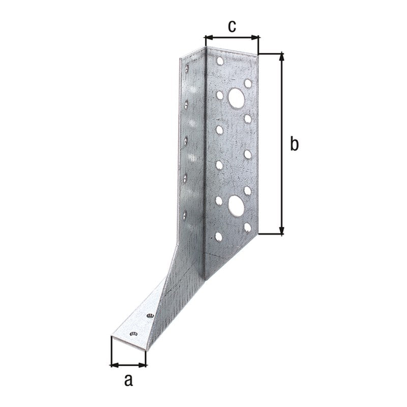 Balkenschuh Typ A rechts 25 x 140 mm sendzimirverzinkt rechts – 2 mm Stahl, zweiteilig