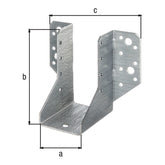 Balkenschuh Typ A 50 x 105 mm sendzimirverzinkt – 2 mm Stahl, CE nach ETA-08/0171