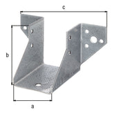 Balkenschuh Typ A 50 x 68 mm sendzimirverzinkt – 2 mm Stahl, CE nach ETA-08/0171