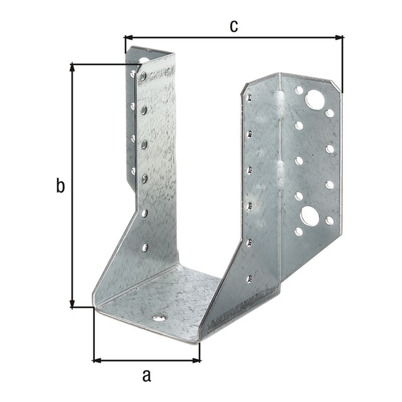 Balkenschuh Typ A 64 x 128 mm sendzimirverzinkt – 2 mm Stahl, CE nach ETA-08/0171