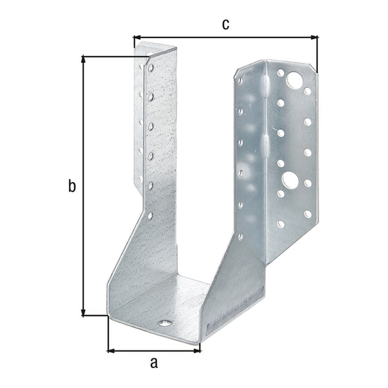 Balkenschuh Typ A 64 x 158 mm sendzimirverzinkt – 2 mm Stahl, CE nach ETA-08/0171