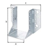 Balkenschuh Typ A 80 x 120 mm sendzimirverzinkt – 2 mm Stahl, CE nach ETA-08/0171