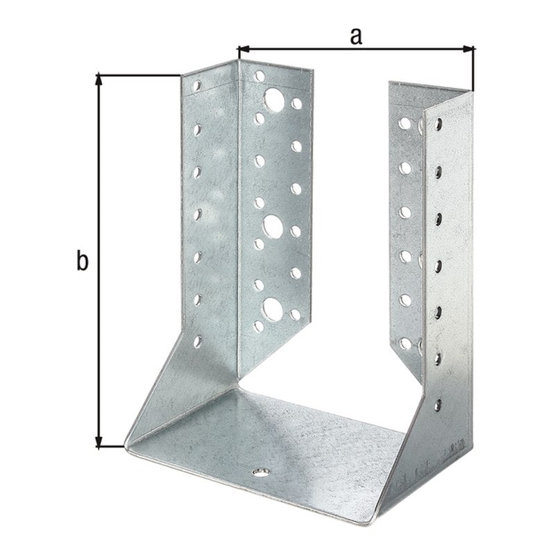 Balkenschuh Typ B 120 x 160 mm sendzimirverzinkt – 2 mm Stahl, CE nach ETA-08/0171
