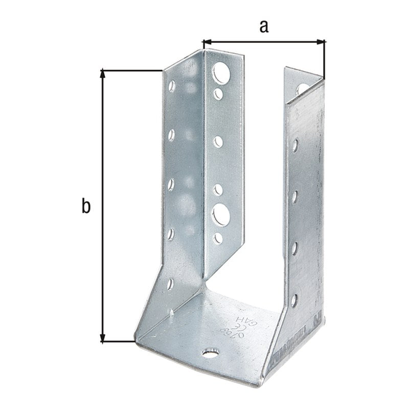 Balkenschuh Typ B 60 x 100 mm sendzimirverzinkt – 2 mm Stahl, CE nach ETA-08/0171
