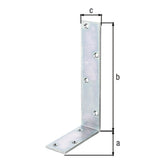 Balkenwinkel 100 x 200 x 40 mm verzinkt – ungleichschenklig, Materialstärke 4,0 mm