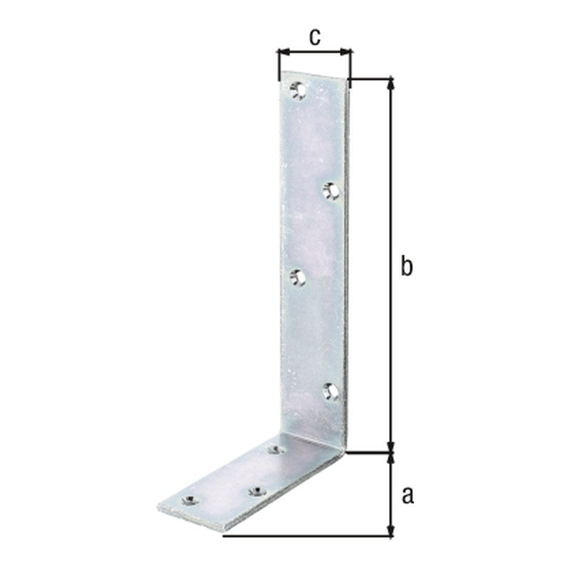 Balkenwinkel 100 x 200 x 40 mm verzinkt – ungleichschenklig, Materialstärke 4,0 mm