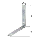 Balkenwinkel 120 x 120 x 20 mm verzinkt – schmal gleichschenklig, Materialstärke 5,0 mm