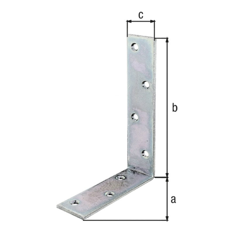 Balkenwinkel 120 x 180 x 40 mm verzinkt – ungleichschenklig, Materialstärke 4,0 mm