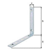 Balkenwinkel 140 x 140 x 20 mm verzinkt – schmal gleichschenklig, Materialstärke 5,0 mm