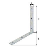 Balkenwinkel 160 x 160 x 20 mm verzinkt – schmal gleichschenklig, Materialstärke 5,0 mm