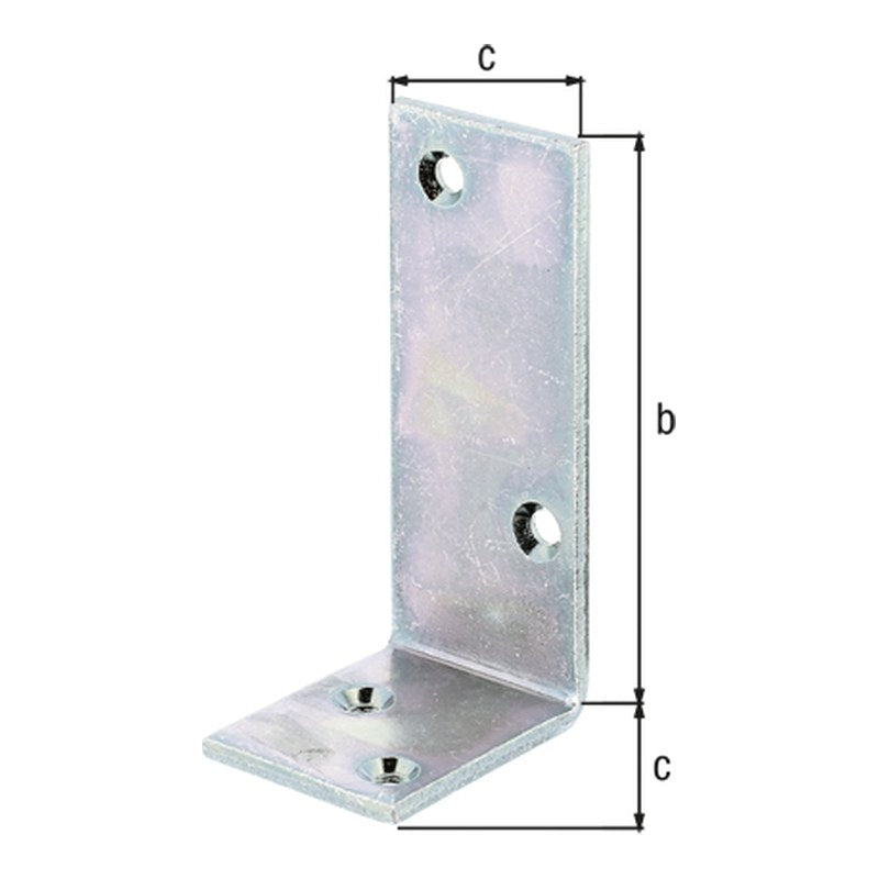 Balkenwinkel 50 x 100 x 40 mm verzinkt – ungleichschenklig, Materialstärke 4,0 mm