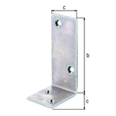 Balkenwinkel 50 x 100 x 40 mm verzinkt – ungleichschenklig, Materialstärke 4,0 mm