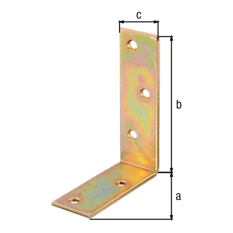 Balkenwinkel 75 x 100 x 30 mm verzinkt – ungleichschenklig, Materialstärke 3,0 mm