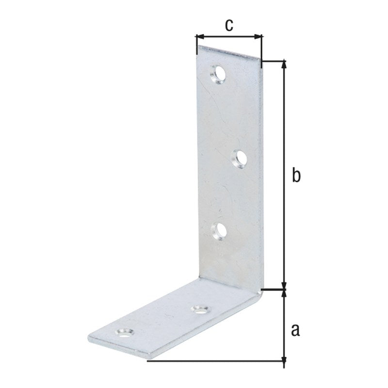Balkenwinkel 75 x 100 x 30 mm verzinkt – ungleichschenklig, Materialstärke 3,0 mm