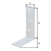 Balkenwinkel 75 x 100 x 30 mm verzinkt – ungleichschenklig, Materialstärke 3,0 mm