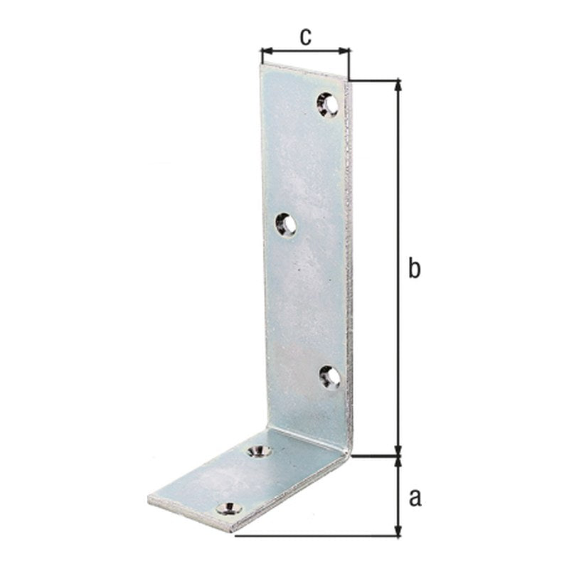 Balkenwinkel 75 x 150 x 40 mm verzinkt – ungleichschenklig, Materialstärke 4,0 mm