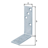 Balkenwinkel 80 x 120 x 35 mm verzinkt – ungleichschenklig, Materialstärke 4,0 mm