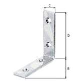 Balkenwinkel 80 x 80 x 20 mm verzinkt – schmal gleichschenklig, Materialstärke 5,0 mm