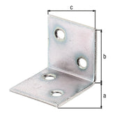 Breitwinkel 30 x 30 x 30 mm sendzimirverzinkt – gleichschenklig, Materialstärke 2,0 mm