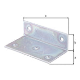 Breitwinkel 40 x 25 x 75 mm sendzimirverzinkt – ungleichschenklig, Materialstärke 2,0 mm