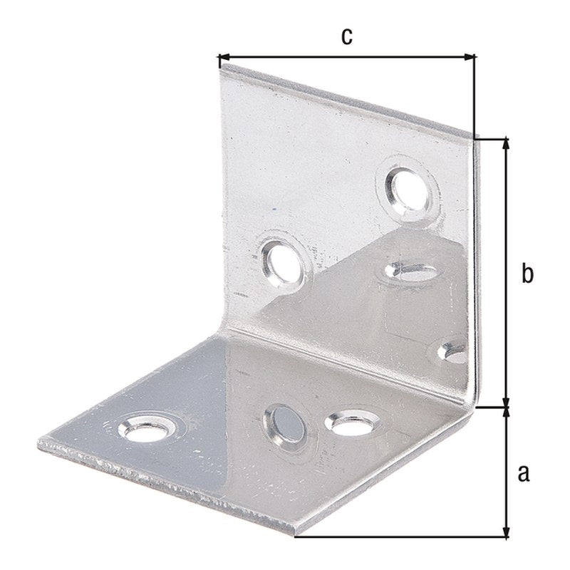 Breitwinkel 40 x 40 x 40 mm Edelstahl – gleichschenklig, Materialstärke 2,0 mm