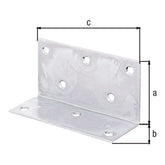 Breitwinkel 60 x 40 x 115 mm sendzimirverzinkt – ungleichschenklig, Materialstärke 2,0 mm