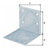 Breitwinkel 60 x 60 x 60 mm sendzimirverzinkt – gleichschenklig, Materialstärke 2,0 mm