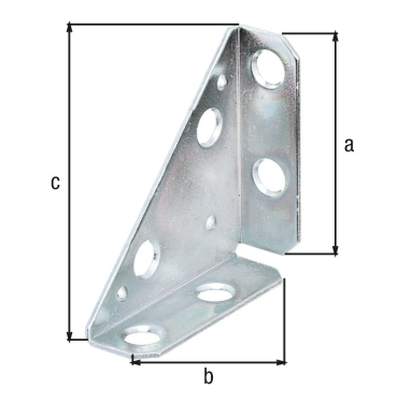 Eckplatte 50 x 50 x 70 mm sendzimirverzinkt – Materialstärke 1,50 mm, Innenhöhe 15 mm