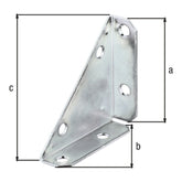 Eckplatte 75 x 75 x 105 mm sendzimirverzinkt – Materialstärke 2,0 mm, Innenhöhe 20 mm