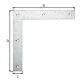 Eckwinkel 120 x 120 x 20 mm sendzimirverzinkt – Materialstärke 1,50 mm