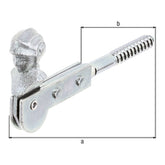 Fensterladen-Feststeller Frauenkopf ohne Anschlag verzinkt – zum Einschrauben, Holzgewinde 9 x 60 mm