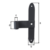Fensterladen-Mittelband Ovado gerade 200 mm verzinkt graphitgrau – Rolle Ø 13 mm
