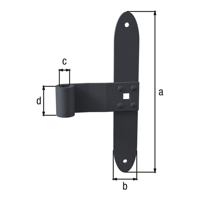 Fensterladen-Mittelband Ovado gerade 200 mm verzinkt graphitgrau – Rolle Ø 13 mm