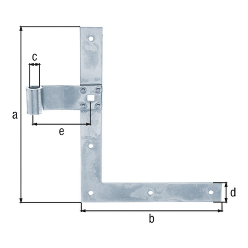 Fensterladen-Winkelband gerade oben 250 x 200 mm verzinkt – Rolle Ø 13 mm, Abschluss gerade