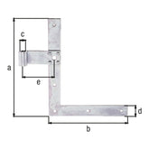 Fensterladen-Winkelband gerade unten 250 x 200 mm verzinkt – Rolle Ø 13 mm, Abschluss gerade