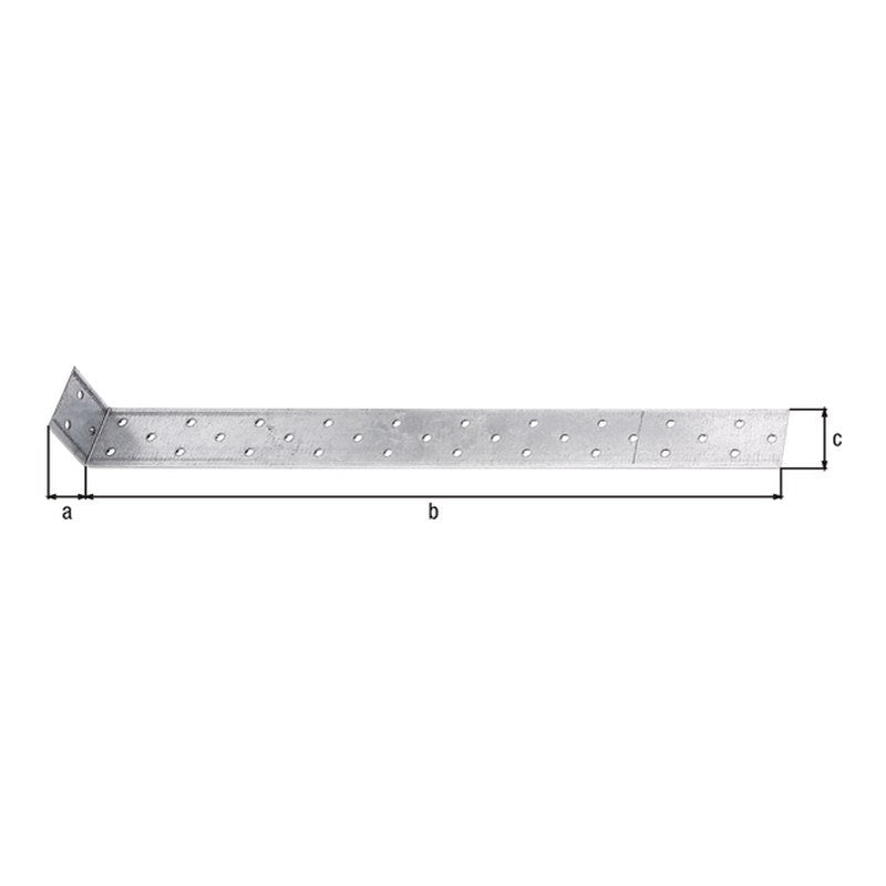Flachstahl-Betonanker 400 x 40 x 40 mm sendzimirverzinkt – zum Einbetonieren, CE nach ETA-08/0165