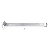 Flachstahl-Betonanker 400 x 40 x 40 mm sendzimirverzinkt – zum Einbetonieren, CE nach ETA-08/0165